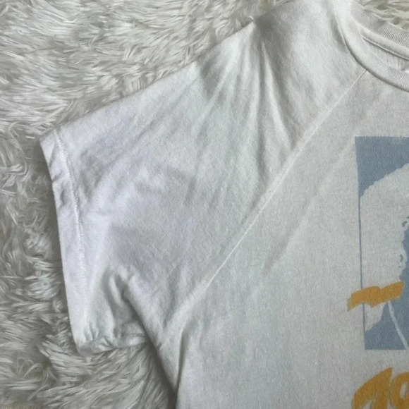 Wrangler Billabong Collab.  Cropped white surf tee. Size medium. - Picture 4 of 4